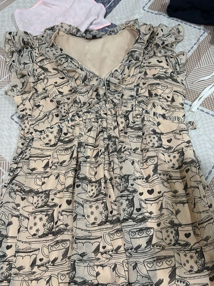 Cute Cup Print Dress