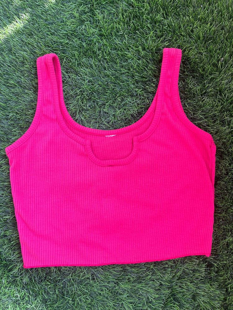 Magenta Pink Spaghetti Top