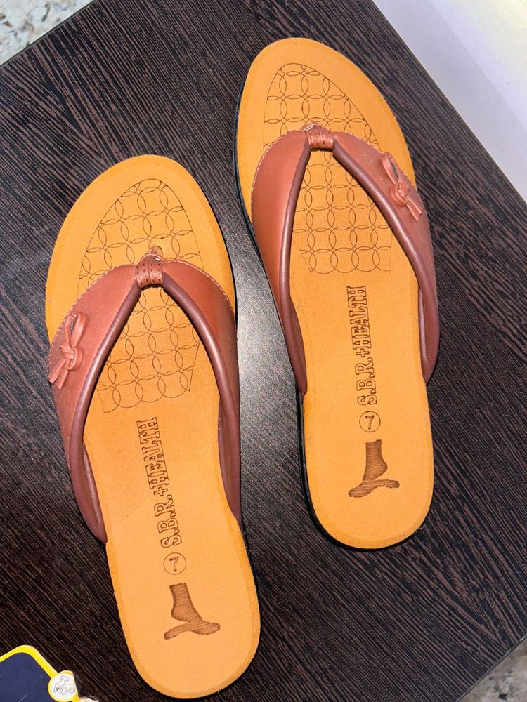 S.B.R. Health Ladies Brown Comfort Slippers