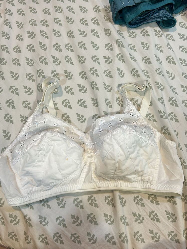 White Cotton Bra