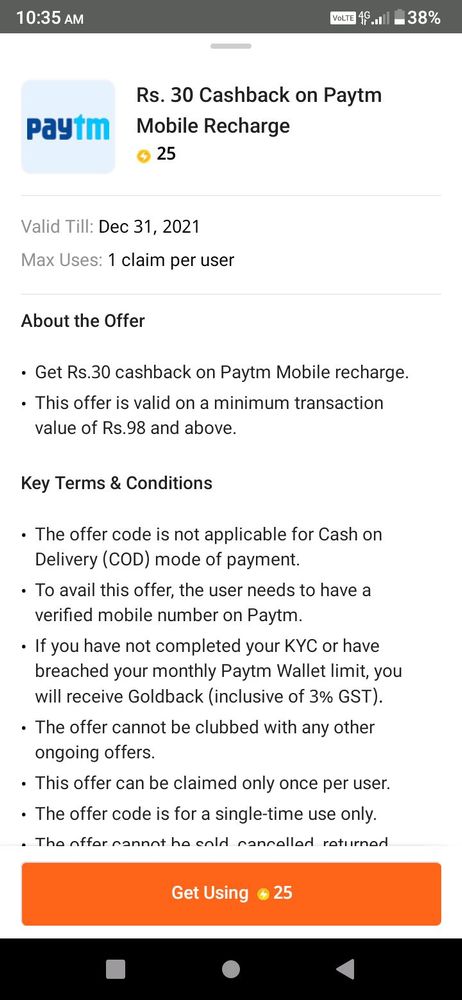 paytm cashback