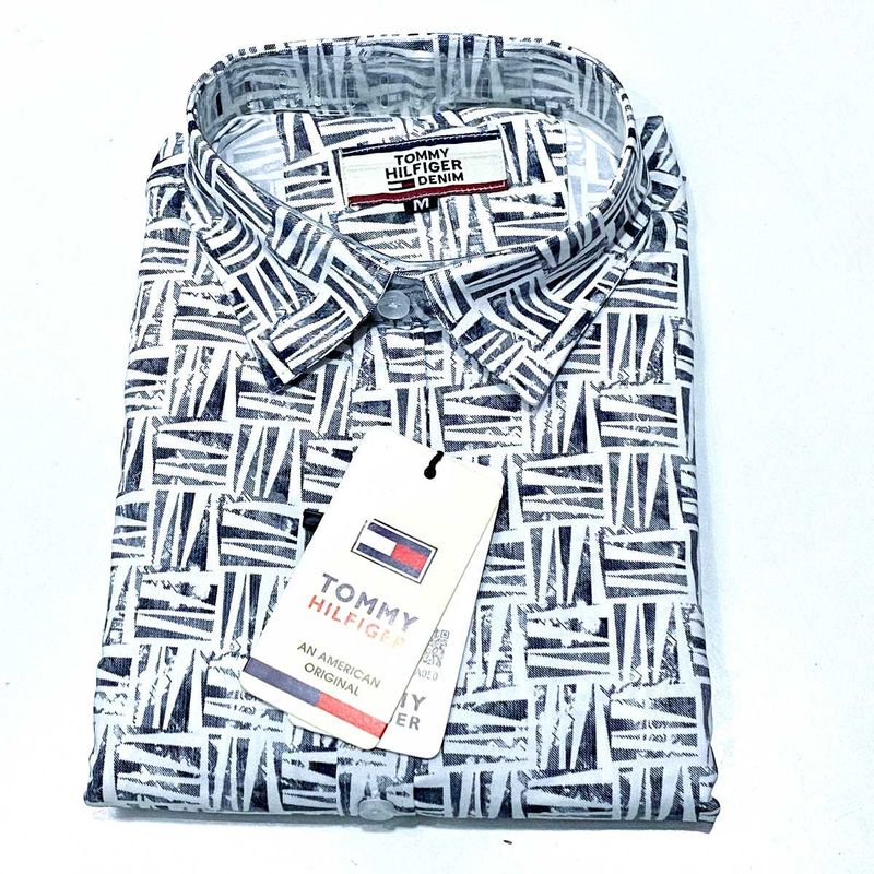 M-Tommy Hilfiger Abstract Printed Shirt For Men&#39;s