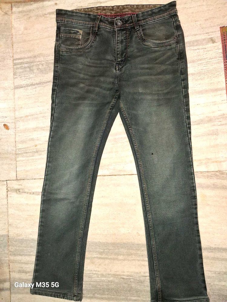 Stylish Gray Denim Jeans