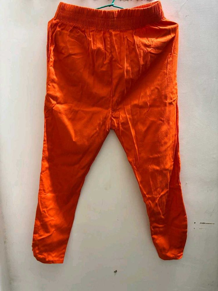 Orange Cotton Pant
