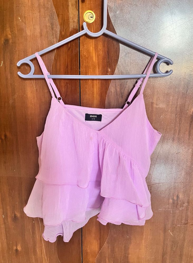 Pretty Lavender Flowy Top