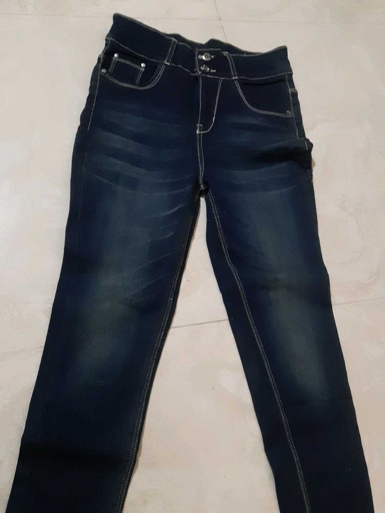 Dark Blue Denim Jeans
