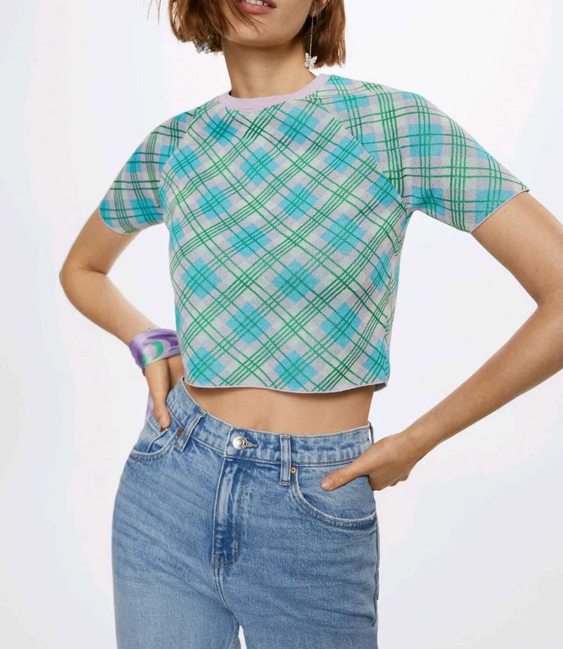 Knitted cropped top