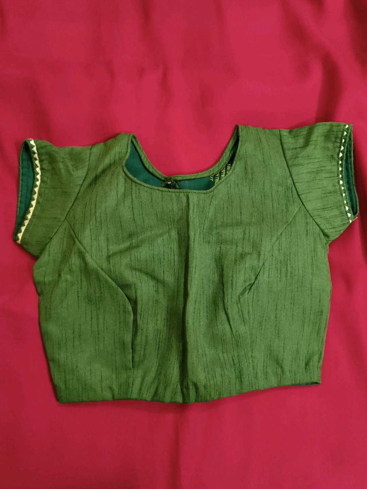 Tailored Green Blouse