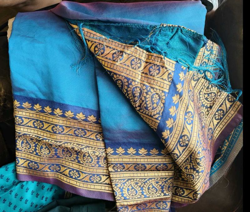Blue ready to wear Saree