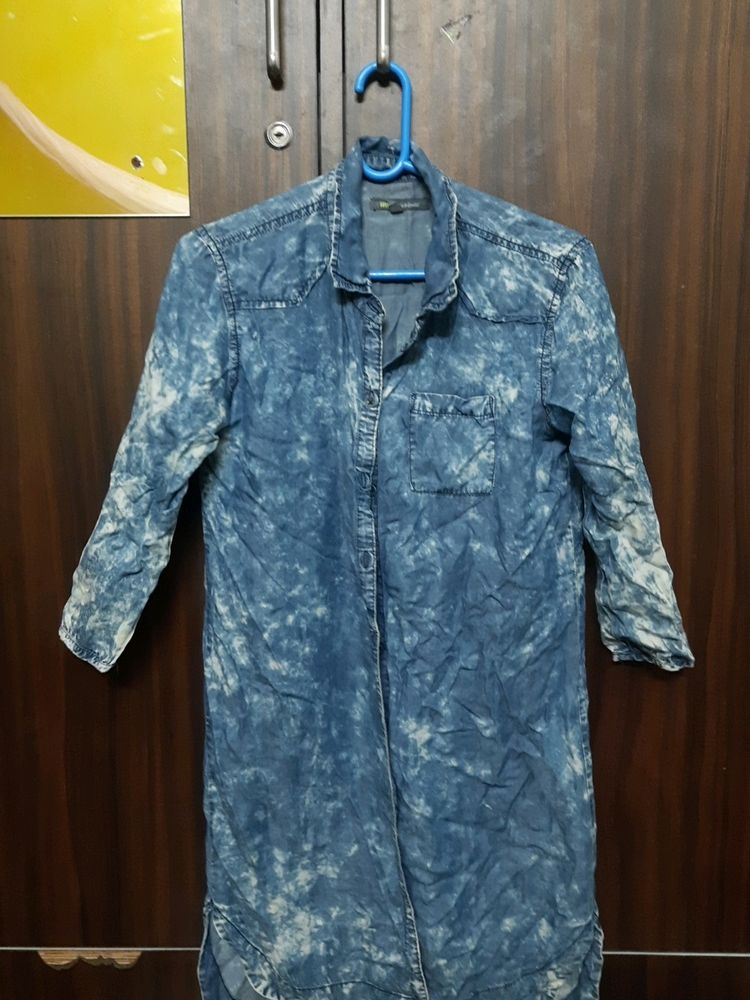 Blue HRX Tie-dye Long Shirt
