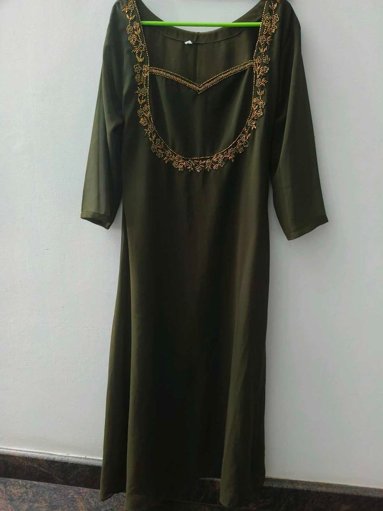 Elegant Olive Green Kurta