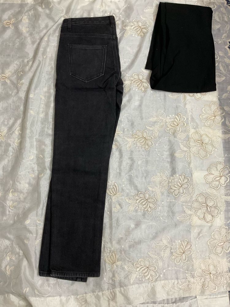 Charcoal Straight Pants