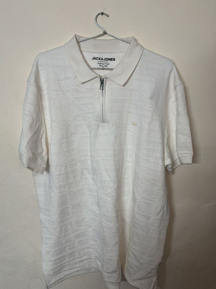 Jack &amp; Jones White Polo Shirt