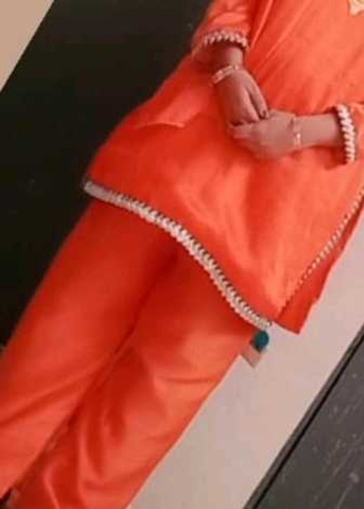 Stylish Orange Kurta Set