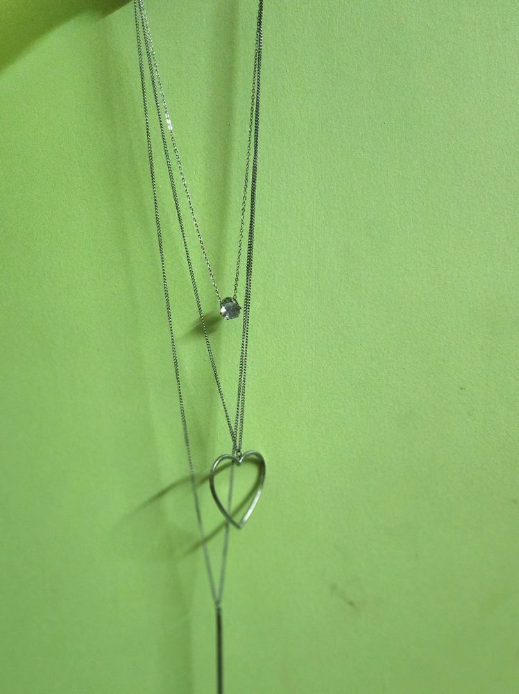 Silver Stylish Three Tier Neckpiece/ Chain (Women)