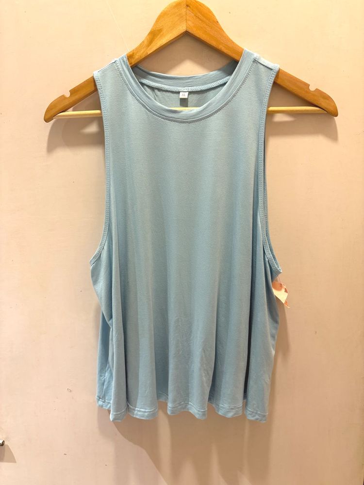 Light Blue Flowy Tank Top