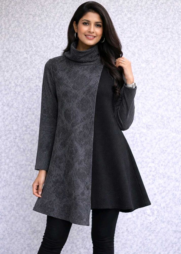 Unique Asymmetrical Tunic Top