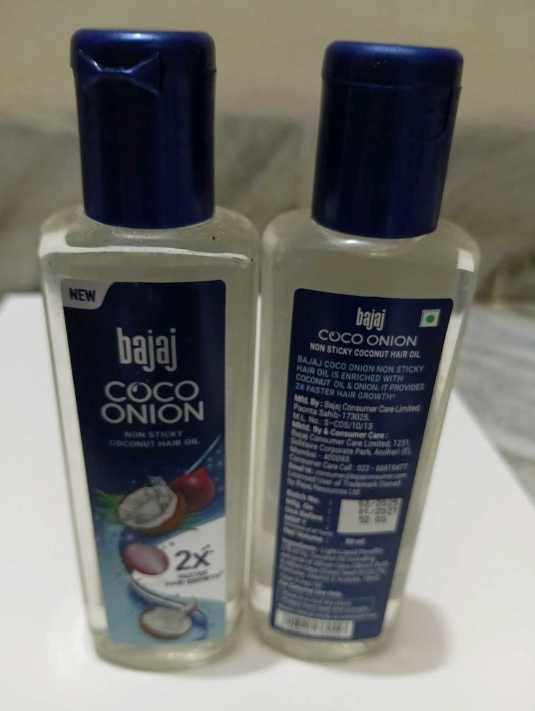 Bajaj Coco Onion Hair Oil 90 Ml, MRP 52, Set Of 10