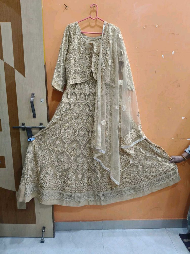 Elegant Gold Lehenga Choli Set