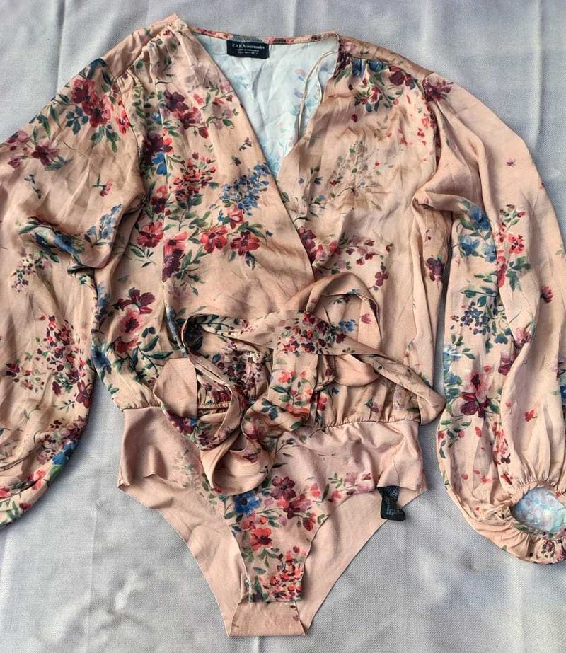 Floral Print Bodysuit Top