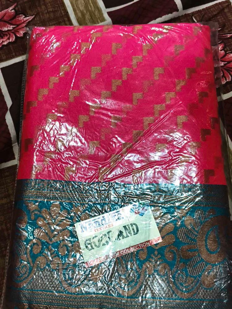 Pink &amp; Blue Saree
