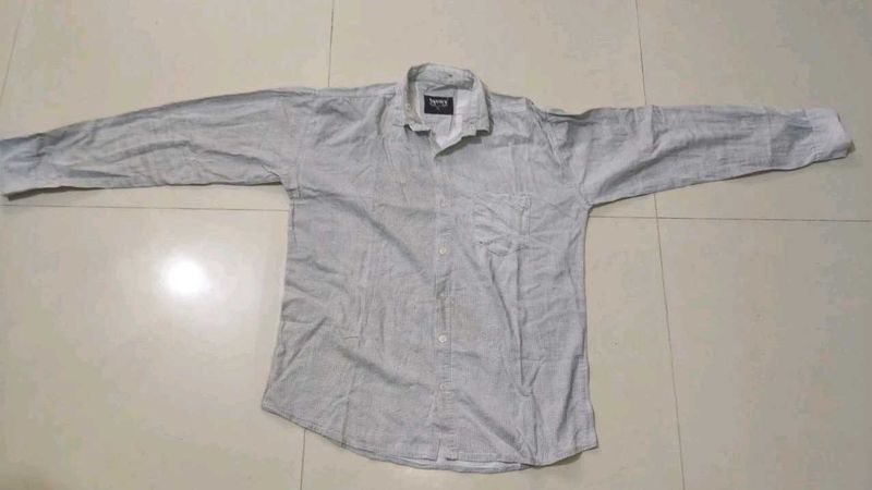 Men&#39;s Grey Striped Shirt
