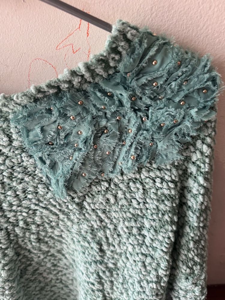 Embellished Knit Sweater