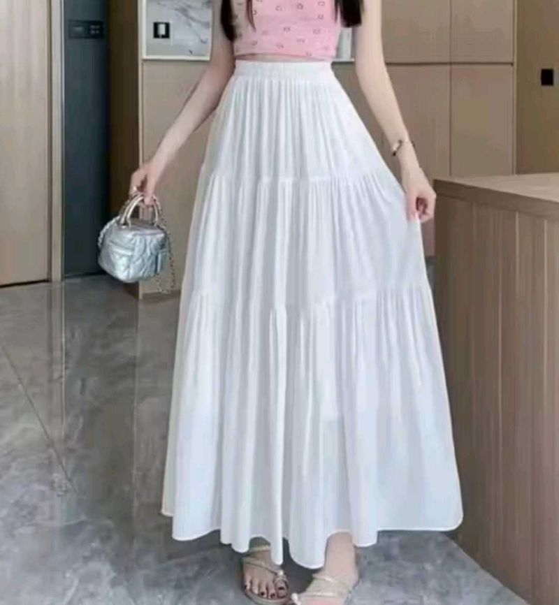White Long Skirt