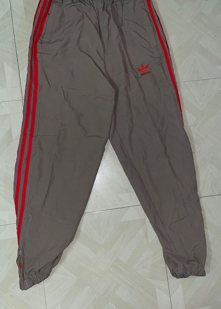 Track Pant Khaki Colour With Red Stripes