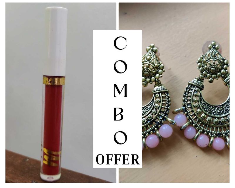 Nude Liquid Lipstick + Antique Earrings