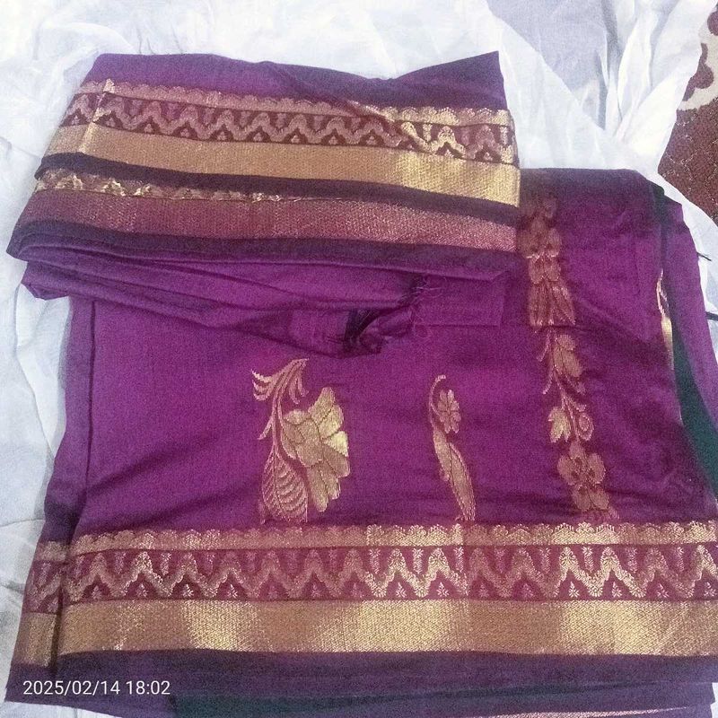 Cotton Silk Saree With Blouse Pices