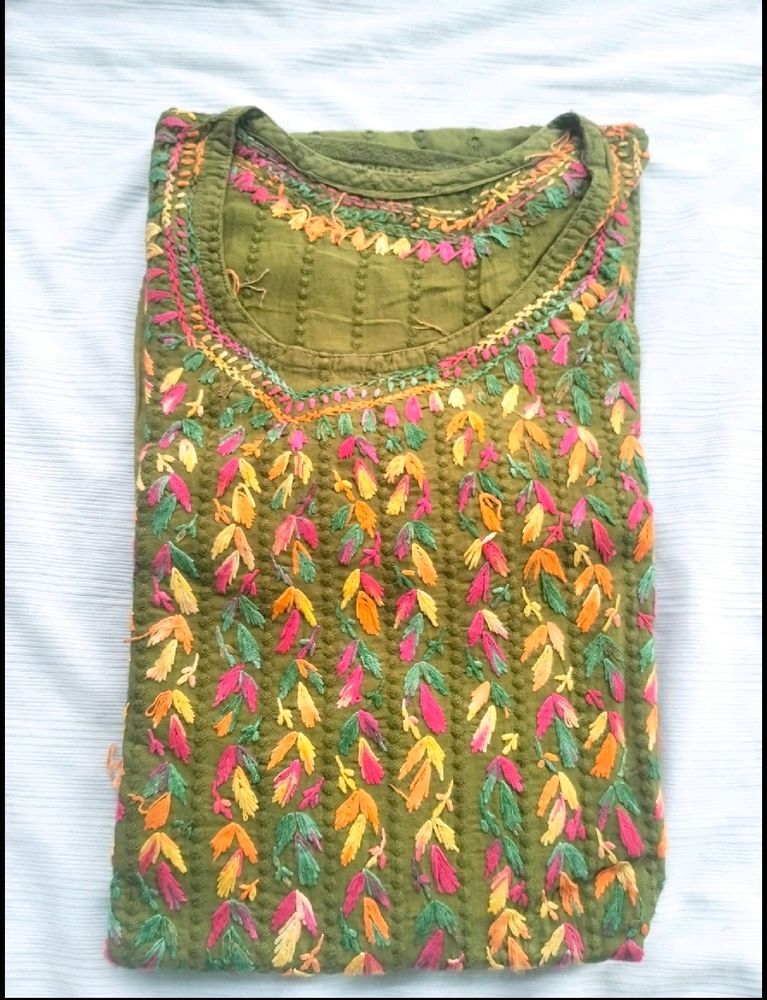 Green Cotton Kurti