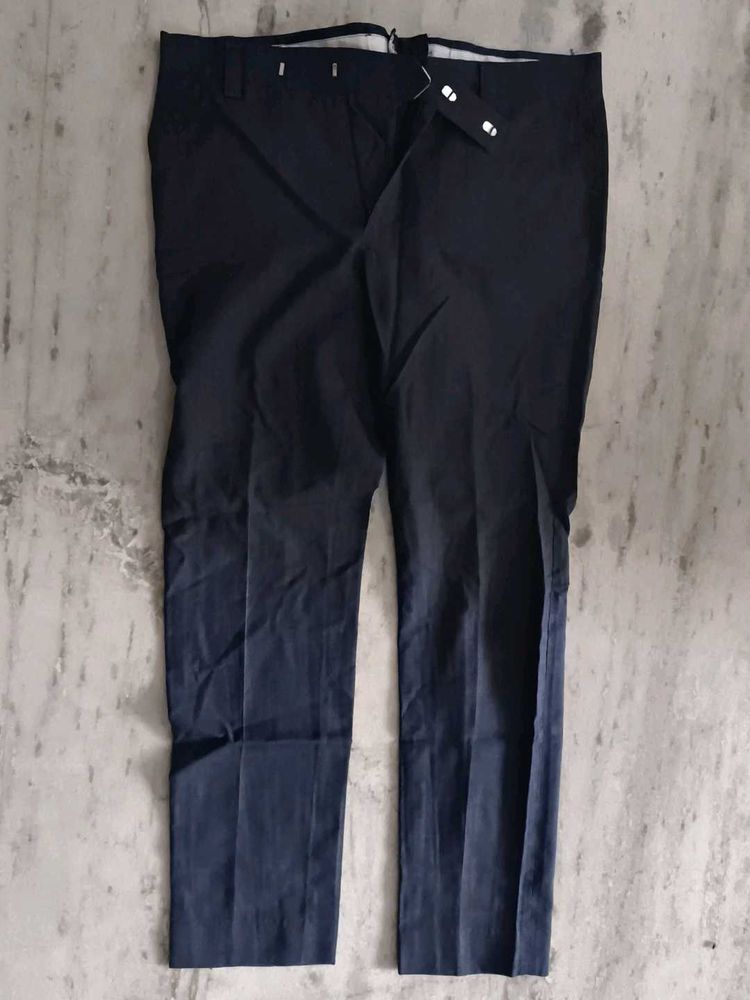 Navy Blue Straight Leg Pants