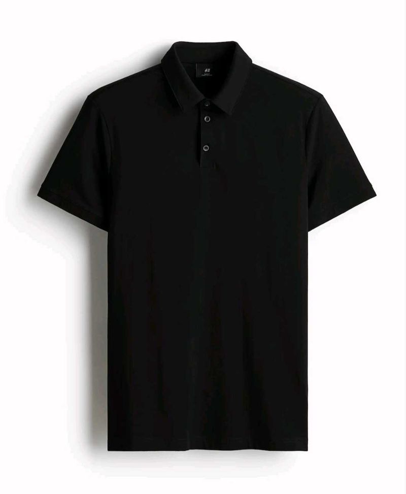 Men's Black Polo Shirt - New