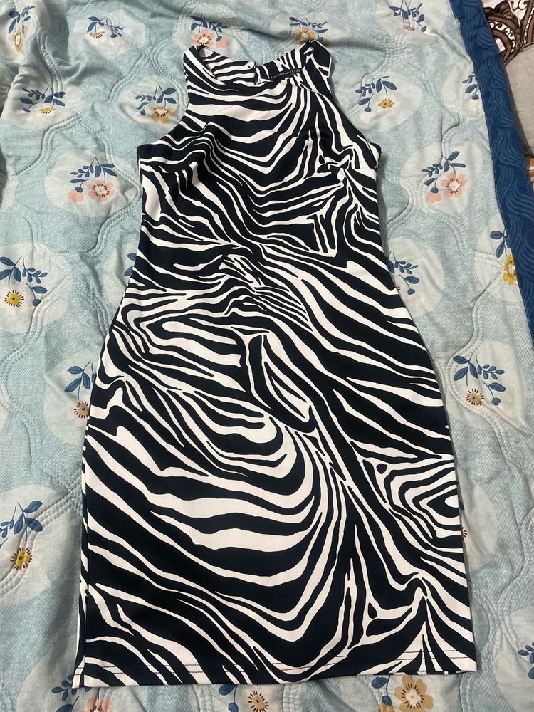 Zebraa Pattern Dress