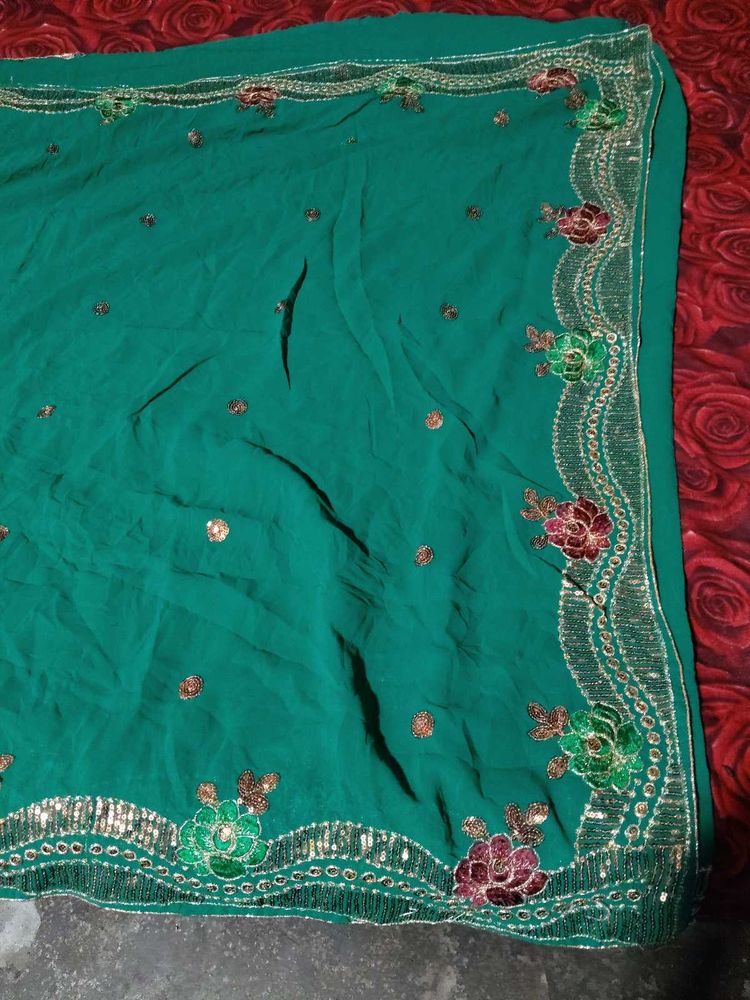 Elegant Green Saree