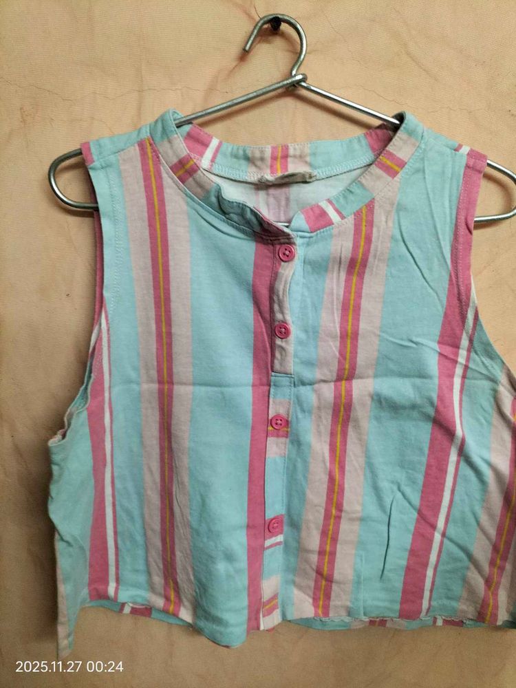 Striped Sleeveless Tank Top