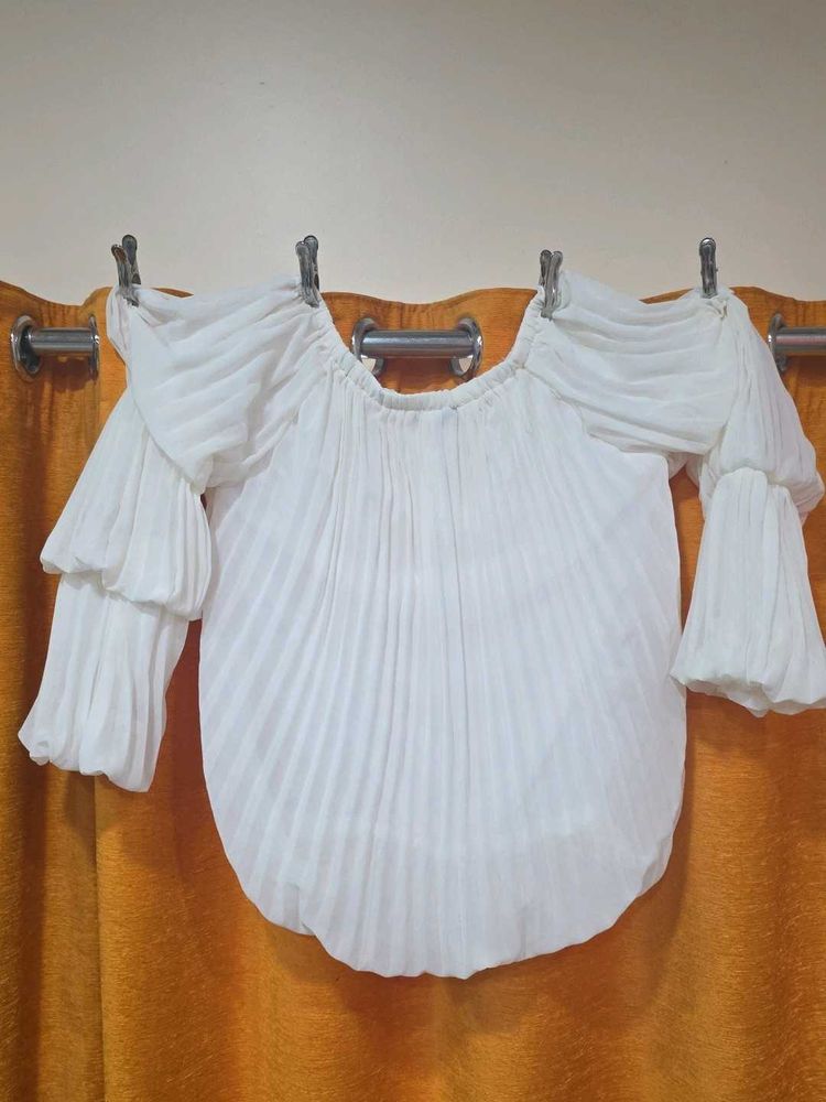 White Off-Shoulder Top