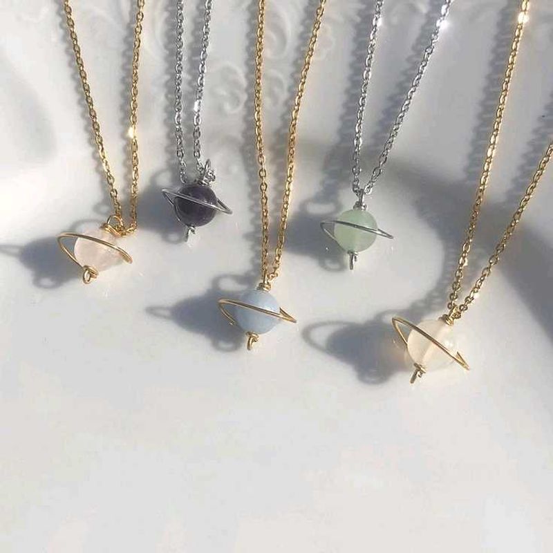 Saturn Planet Necklace