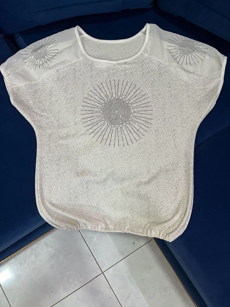 Gorgeous White Partywear Top