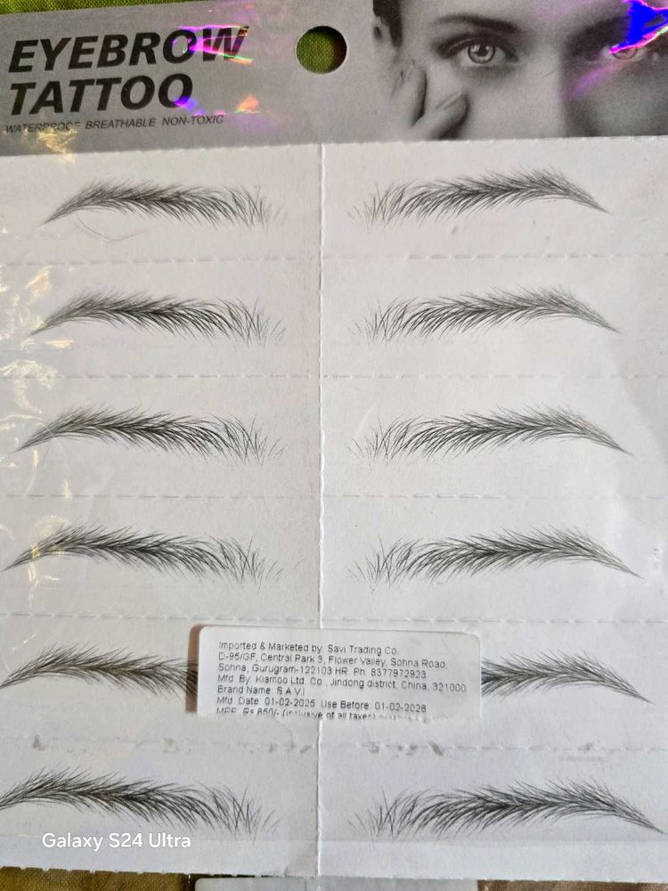 Eyebrow Tattoo Stickers