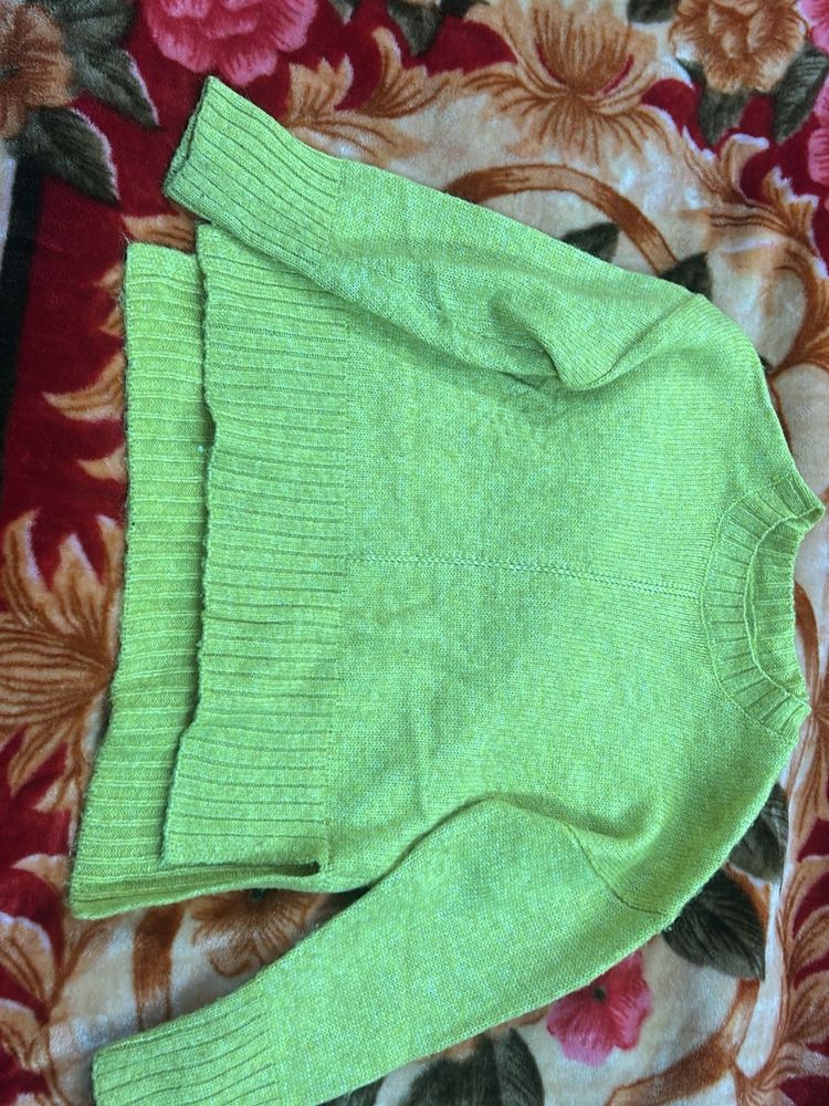 Lime Green Knit Pullover