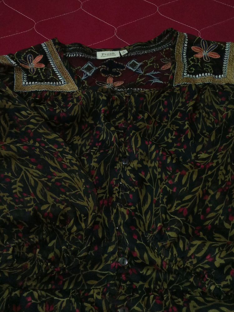 Peruvian Connection Embroidered Blouse