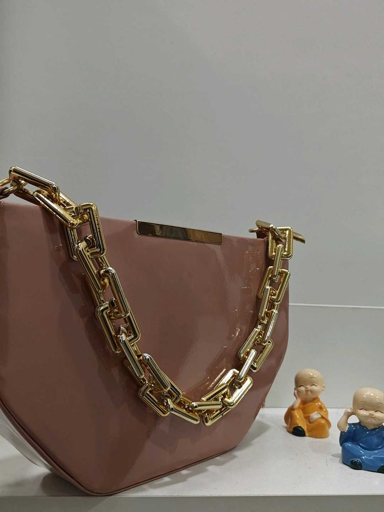 Chic Clutch with Chain Detail