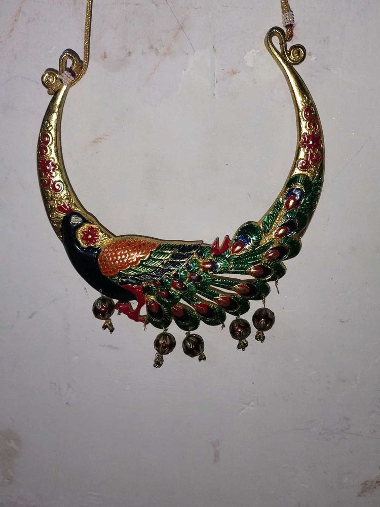 Statement Peacock Collar Necklace