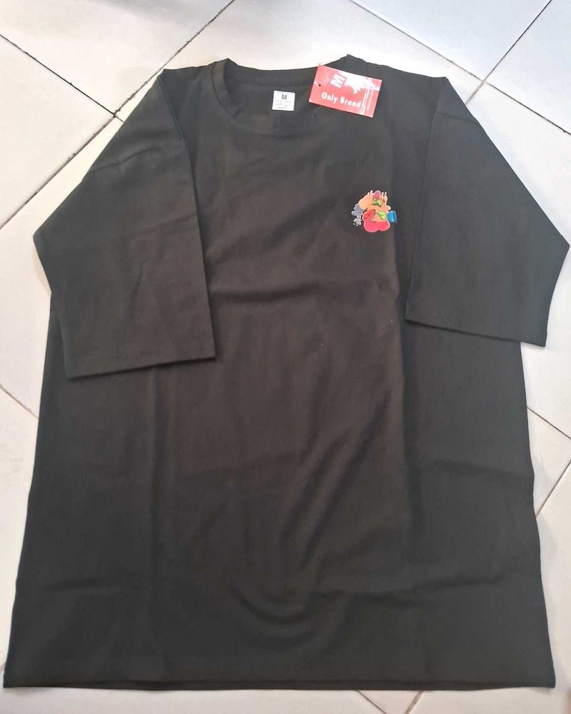 Only Brand Black Floral Tee - M