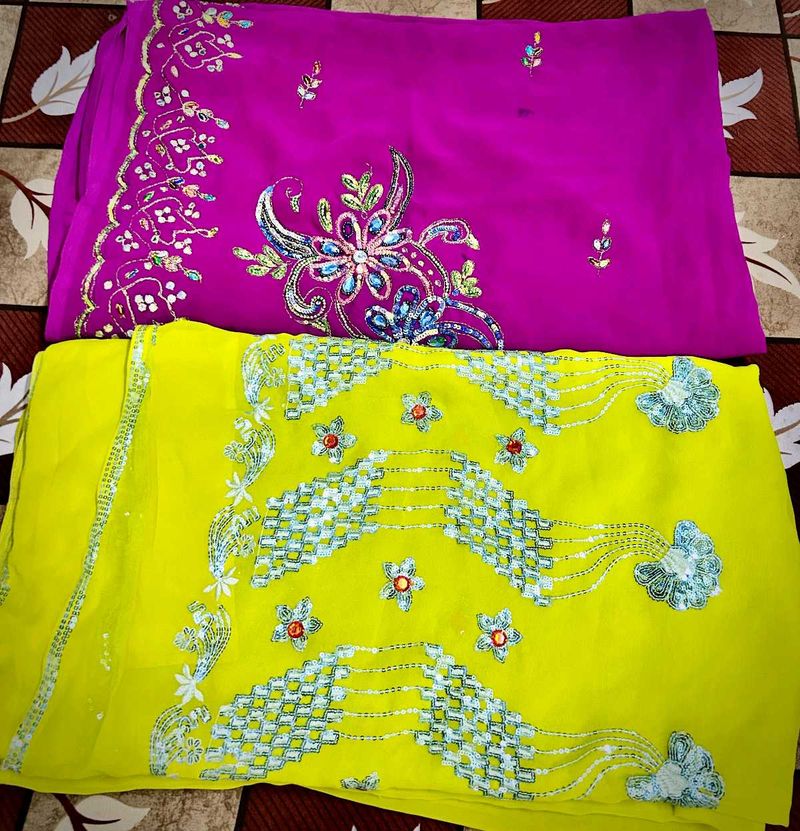 Two Unstitched Dress Materials