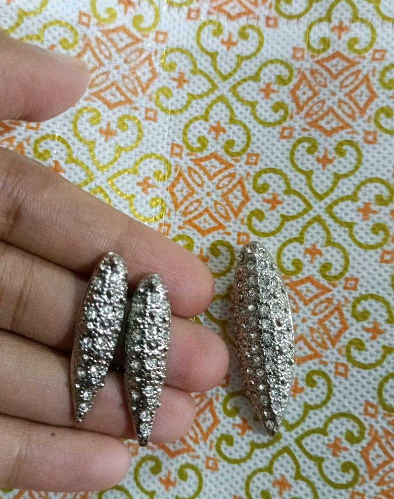 Sparkling Silver Pendant + Earrings