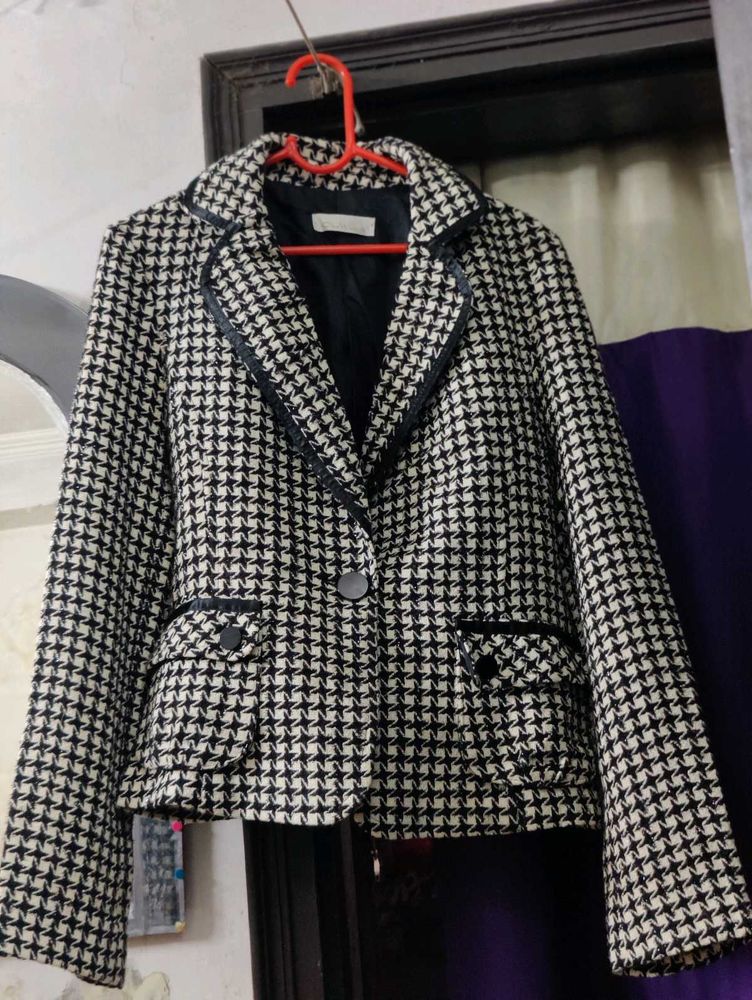 Korean Houndstooth women Blazer