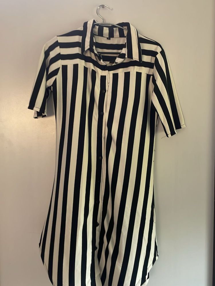 Black And Wite Stripe Dress